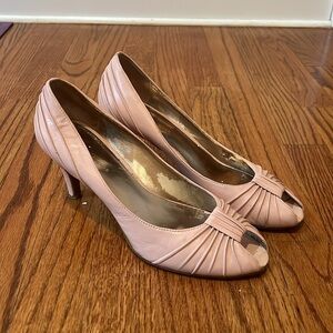 Women’s ETIENNE AIGNER Pink Peep Toe Shoes Heels Size 8